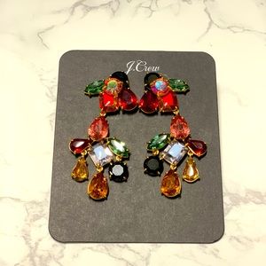 J.Crew Multicolored Rhinestone Earrings NWT